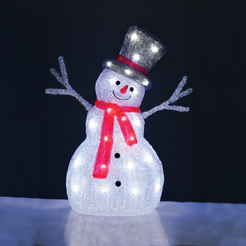 ^ACRYLIC STANDING SNOWMAN 40 LED ΨΥΧΡΟ ΛΕΥΚΟ 31*22*45cm IP44 5m ΚΑΛ^ ^ACRYLIC STANDING SNOWMAN 40 LED ΨΥΧΡΟ ΛΕΥΚΟ 31*22*45cm IP44 5m ΚΑΛ^