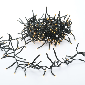 ^ 700 CLUSTER LED ΛΑΜΠ. ΣΕΙΡΑ (ANA 5cm), WW, ΑΝΤΑΠΤ.(31VDC)& 8  ΠΡΟΓΡΑΜ.,IP44, 11.5m, ΠΡΑΣΙΝΟ ΚΑΛ.