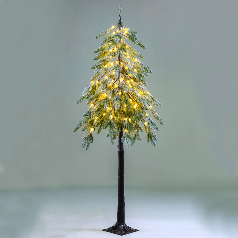 ^SNOWY GREEN PINE TREE 120 WW LED ΛΑΜΠ. ΑΝΤΑΠΤ:4,5V IP44 ΥΨΟΣ 180cm ΒΑΣΗ:21x21cm 5m ΚΑΛ^