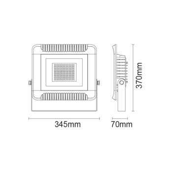 NETTO LED FLOOD LIGHT IP66 150W 4000K 13100Lm 230V 4PCS/CART