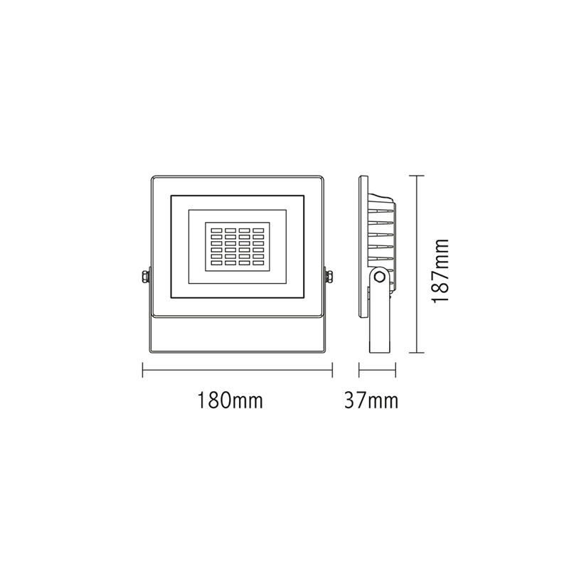 LED WHITE FLOOD IP66 20W 3.000K 230V 1600Lm 20pcs/cart