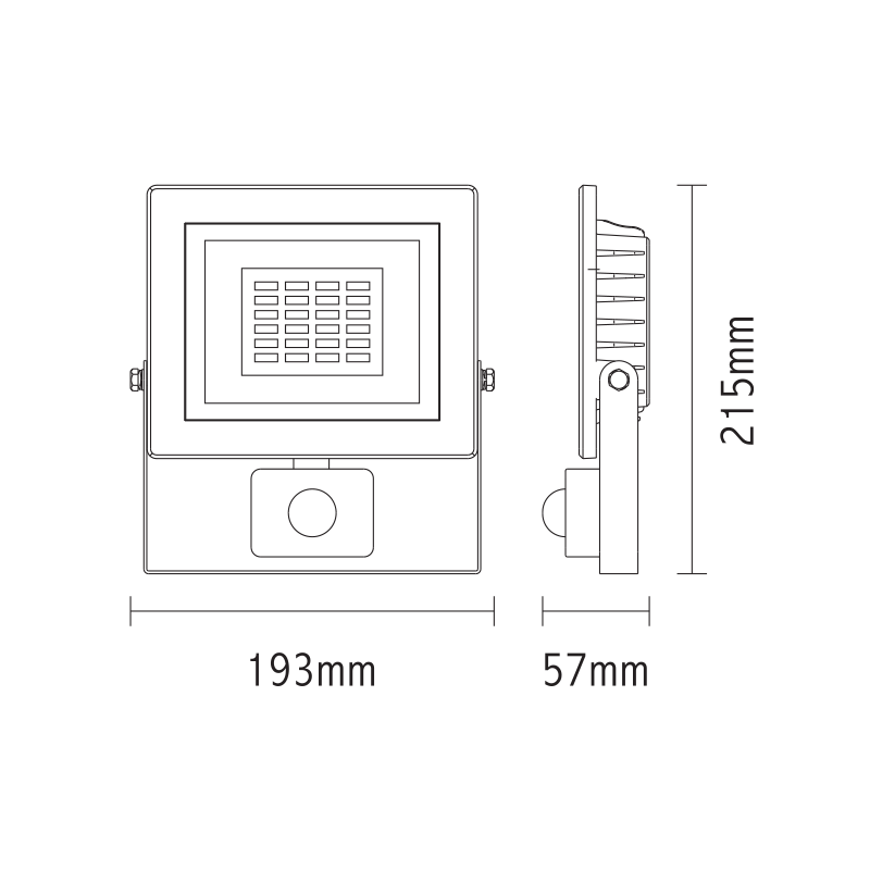 NETTO LED SENSOR FLOODLIGHT IP66 30W 3.000K 230V 2500Lm 12pcs/cart