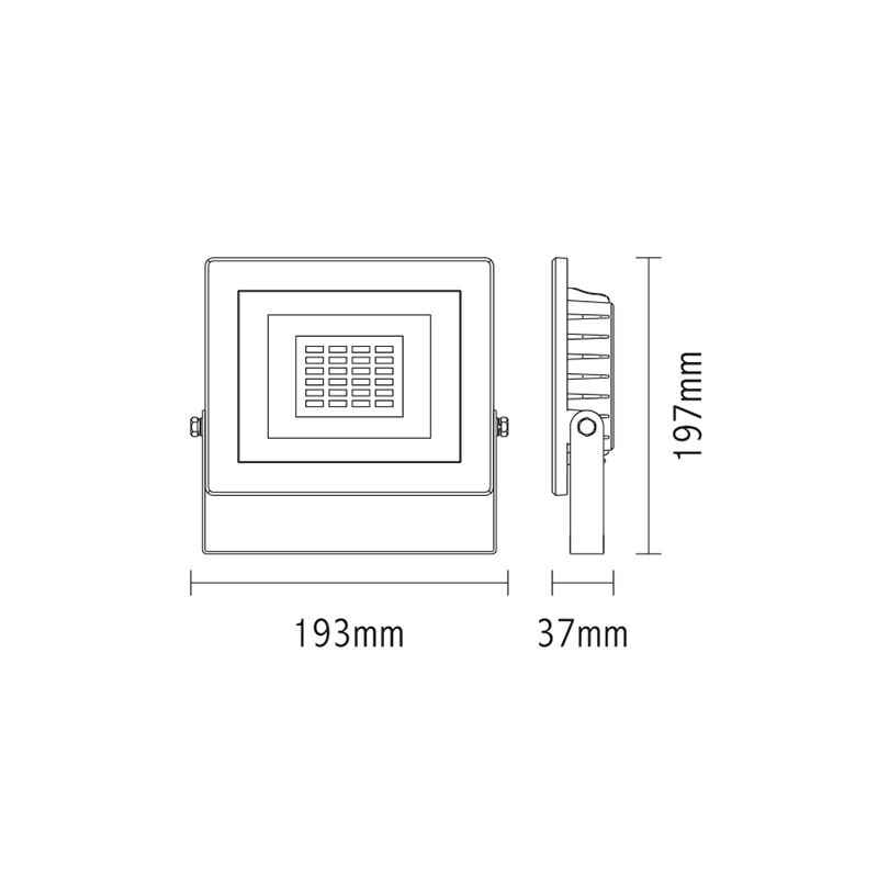 NETTO LED WHITE FLOOD IP66 30W 3.000K 230V 2500Lm 20pcs/cart