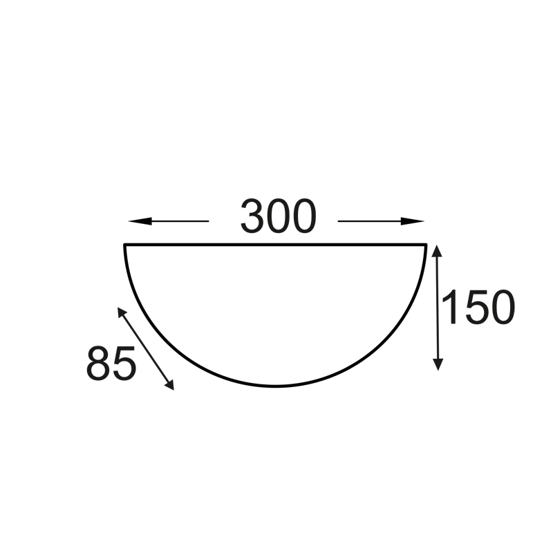 ΑΠΛΙΚΑ 30cm ΜΕΛΙ ΓΥΑΛΙ ALBATRE ΑΠΛΙΚΑ 30cm ΜΕΛΙ ΓΥΑΛΙ ALBATRE