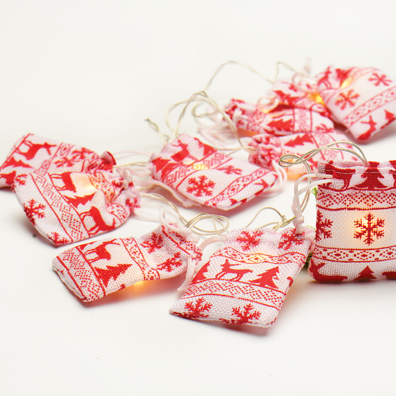  “WOVEN BAG STRING LIGHT” ΑΣΠΡΟ & ΚΟΚΚΙΝΟ ΤΣΟΥΒΑΛΑΚΙ 10 LED ΛΑΜΠΑΚ ΜΠΑΤΑΡ(2xΑΑ) ΘΕΡΜΟ ΛΕΥΚ IP20