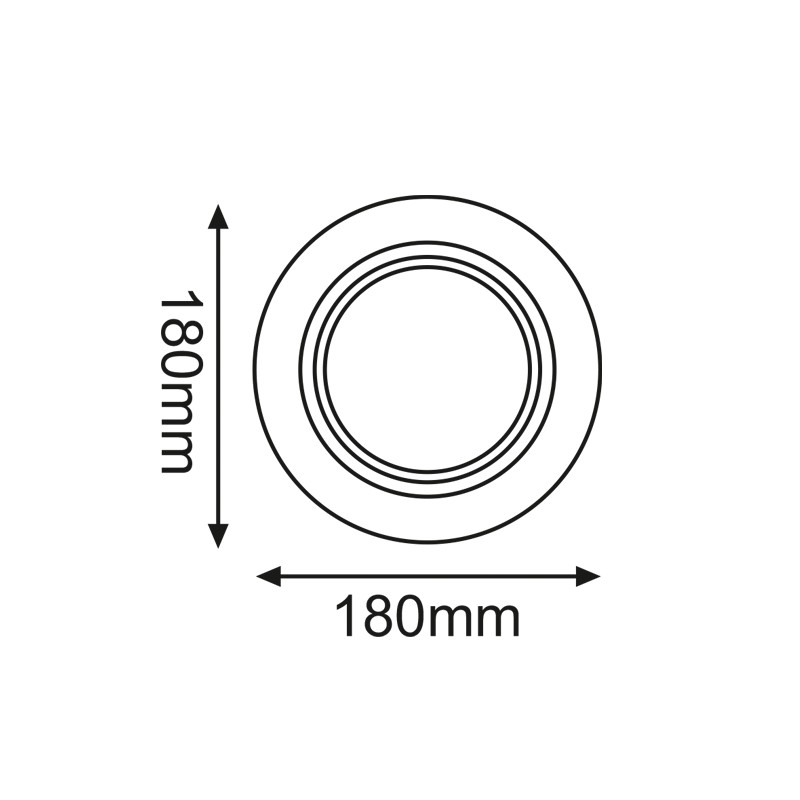 ^  ΣΠΟΤ AR111 XMC ΜΟΝΟ ΜΑΥΡΟ ΣΤΡΟΓΓΥΛΟ Φ180