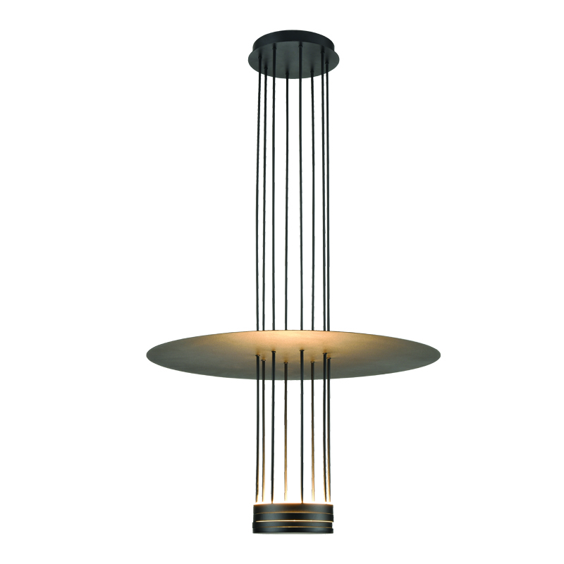 ^ΚΡΕΜΑΣΤΟ Φ/Σ LED 18W 3000K 1260LM ELIA ΜΑΥΡΟ ΜΕΤ/ΚΟ IP20 D60XH104CM 