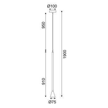 ^ΚΡΕΜΑΣΤΟ Φ/Σ 1ΧGU10 CLOUZOT ΧΡΥΣΟ ΜΕΤ/ΚΟ IP20 D7,5XD10XH190CM ^ΚΡΕΜΑΣΤΟ Φ/Σ 1ΧGU10 CLOUZOT ΧΡΥΣΟ ΜΕΤ/ΚΟ IP20 D7,5XD10XH190CM