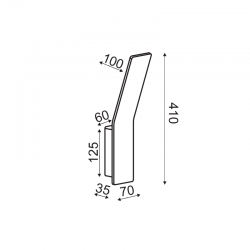 ΕΠΙΤΟΙΧΟ Φ/Σ LED 9W 3000K ΑΛΟΥΜΙΝΙΟ ΜΑΥΡΟ 40X7X12CM ZEN