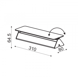 ΕΠΙΤΟΙΧΟ Φ/Σ LED 10W 3000K ΑΛΟΥΜΙΝΙΟ ΜΑΥΡΟ 31X8X5,5CM PYRAMID