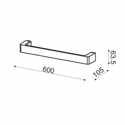 ΕΠΙΤΟΙΧΟ Φ/Σ LED 12W 3000K ΑΛΟΥΜΙΝΙΟ ΓΚΡΙ 60Χ6,4Χ10,5CM FOGA