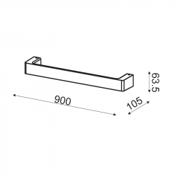 ΕΠΙΤΟΙΧΟ Φ/Σ LED 18W 3000K ΑΛΟΥΜΙΝΙΟ ΓΚΡΙ 90Χ6,4Χ10,5CM FOGA