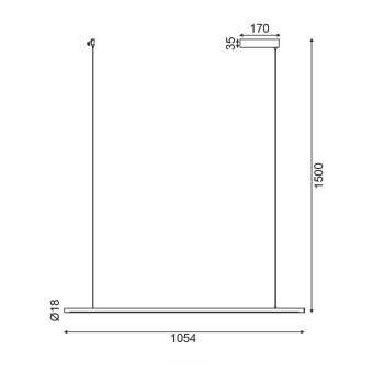 ^ΚΡΕΜΑΣΤΟ Φ/Σ LED 18W 3000K 920LM ΛΕΥΚΟ ΑΛΟΥΜΙΝΙΟ DIMMER ΑΦΗΣ 105Χ1,8ΧΗ150CM AVENUE ^ΚΡΕΜΑΣΤΟ Φ/Σ LED 18W 3000K 920LM ΛΕΥΚΟ ΑΛΟΥΜΙΝΙΟ DIMMER ΑΦΗΣ 105Χ1,8ΧΗ150CM AVENUE