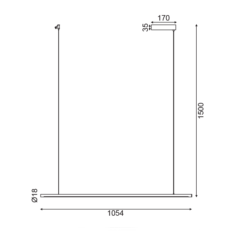 ^ΚΡΕΜΑΣΤΟ Φ/Σ LED 18W 3000K 920LM ΛΕΥΚΟ ΑΛΟΥΜΙΝΙΟ DIMMER ΑΦΗΣ 105Χ1,8ΧΗ150CM AVENUE ^ΚΡΕΜΑΣΤΟ Φ/Σ LED 18W 3000K 920LM ΛΕΥΚΟ ΑΛΟΥΜΙΝΙΟ DIMMER ΑΦΗΣ 105Χ1,8ΧΗ150CM AVENUE