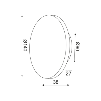 ΕΠΙΤ Φ/Σ LED 5W 3000Κ ΑΠΟΧΡ.ΤΣΙΜΕΝΤΟΥ MDF ΚΥΚΛΟΣ Φ14ΧΗ3,6CM ECLIPSE ΕΠΙΤ Φ/Σ LED 5W 3000Κ ΑΠΟΧΡ.ΤΣΙΜΕΝΤΟΥ MDF ΚΥΚΛΟΣ Φ14ΧΗ3,6CM ECLIPSE