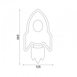 ΕΠΙΤΟΙΧΟ Φ/Σ LED 5.5W 3000K 385LM NASA ΚΟΚΚΙΝΟ MDF 24X13X3.8CM 