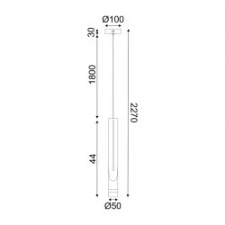 ^ΚΡΕΜΑΣΤΟ Φ/Σ LED 5W 3000K 300LM ESTRELA ΜΑΥΡΟ ΜΕΤ/ΚΟ IP20 D6XH228CM