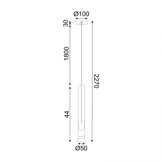 ΚΡΕΜΑΣΤΟ Φ/Σ LED 5W 3000K 300LM ESTRELA ΛΕΥΚΟ ΜΕΤ/ΚΟ IP20 D6XH228CM