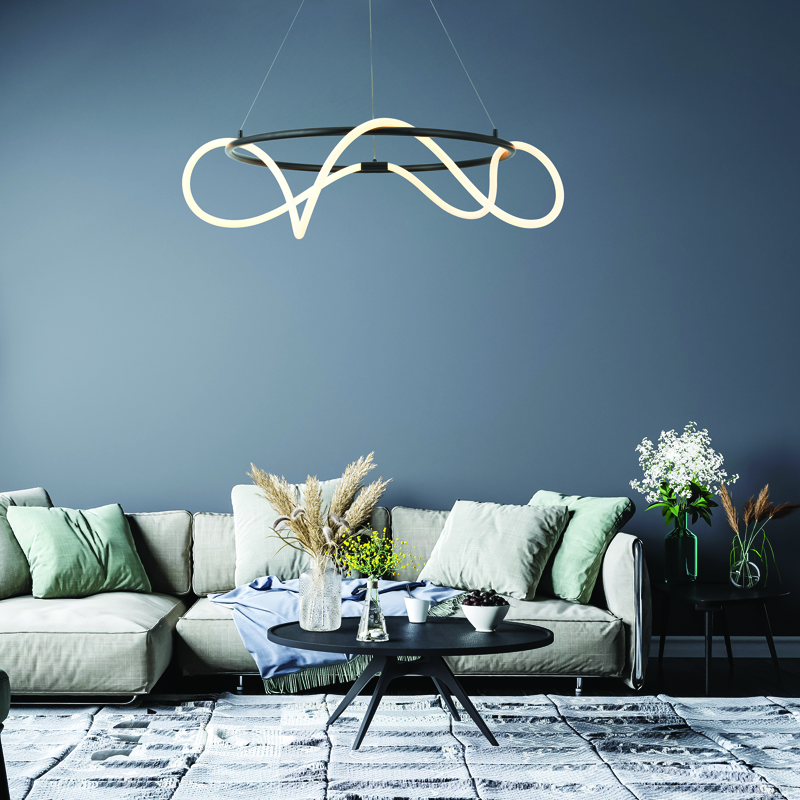 ^ΚΡΕΜΑΣΤΟ Φ/Σ LED 60W 3000K 3400LM KYMA ΜΑΥΡΟ ΜΕΤ/ΚΟ IP20 D80XH230CM  ^ΚΡΕΜΑΣΤΟ Φ/Σ LED 60W 3000K 3400LM KYMA ΜΑΥΡΟ ΜΕΤ/ΚΟ IP20 D80XH230CM