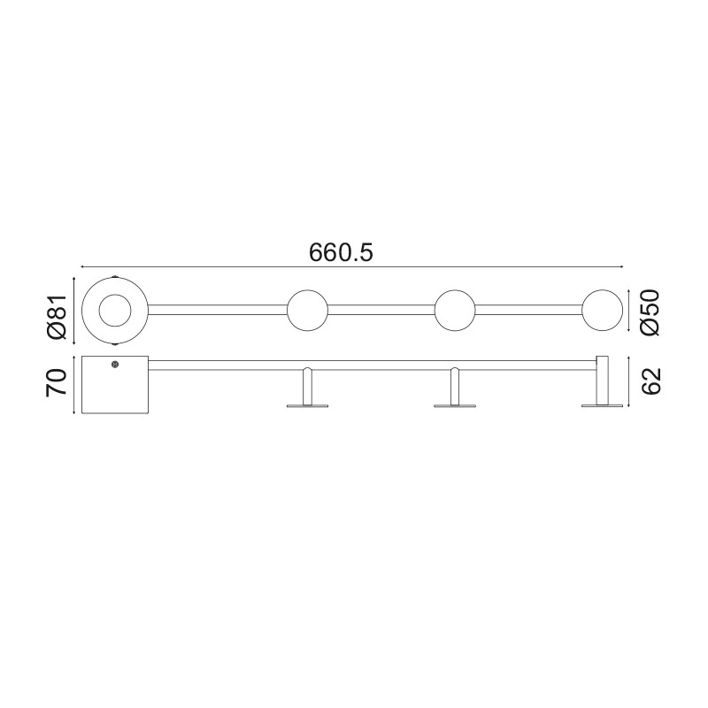 NETTO ΕΠΙΤΟΙΧΟ Φ/Σ 1ΧΕ27 ΜΑΥΡΟ ΜΕΤΑΛΛΙΚΟ 66Χ7Χ8CM VALENTINO