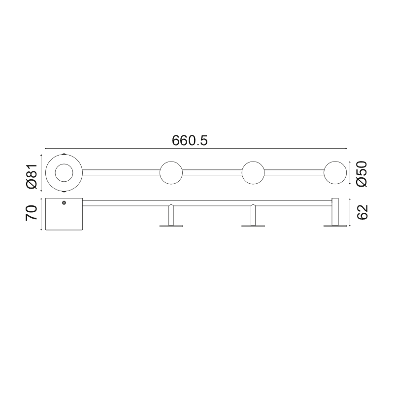 NETTO ΕΠΙΤΟΙΧΟ Φ/Σ 1ΧΕ27 ΜΑΥΡΟ ΜΕΤΑΛΛΙΚΟ 66Χ7Χ8CM VALENTINO