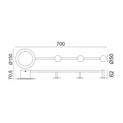 ^ΕΠΙΤΟΙΧΟ Φ/Σ LED 7W 3000K 560LM ΛΕΥΚΟ ΜΕΤΑΛΛΙΚΟ 70Χ7Χ15CM VALENTINO