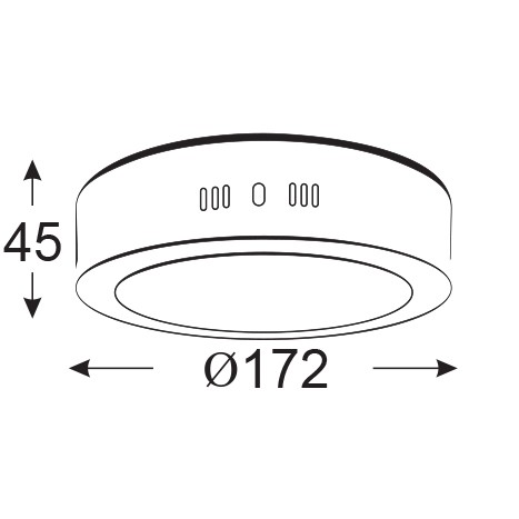 LED PANEL ΕΠΙΤ. ΣΤΡ. ΝΜ 14W 4.000K 1120Lm 230V Φ172 Ra80