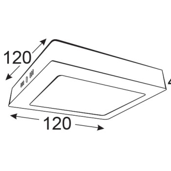 Υ/Κ LED PANEL ΕΠΙΤ. ΤΕΤΡ. 8W 4.000K 560Lm 230V 120mm Ra80