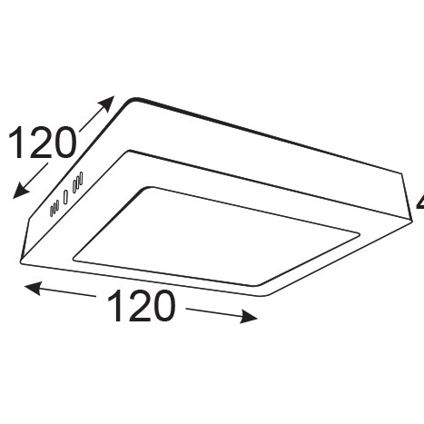 Υ/Κ LED PANEL ΕΠΙΤ. ΤΕΤΡ. 8W 4.000K 560Lm 230V 120mm Ra80
