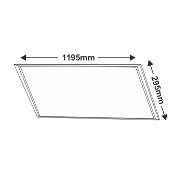 NETTO LED PANEL 45W 295x1195mm 3000K 3200Lm 230V Ra80 4pcs/cart