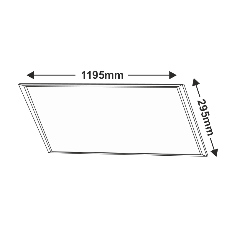 NETTO LED PANEL 45W 295x1195mm 3000K 3200Lm 230V Ra80 4pcs/cart