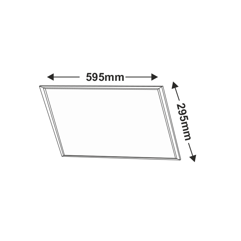 NETTO LED PANEL 24W 295x595mm 3000K 1500Lm 230V Ra80 4pcs/cart