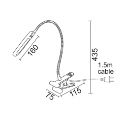 LED Φ/Σ ΓΡΑΦΕΙΟ 5W ΡΟΖ 4000K+ΣΠΙΡΑΛ+ΚΛΙΠ230V7,5X11,5XH43,5CM