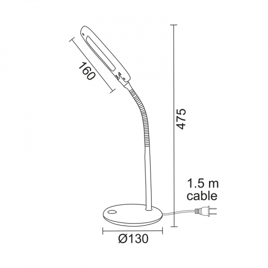 LED Φ/Σ ΓΡΑΦΕΙΟΥ 5W ΜΠΛΕ 4000Κ ΜΕ ΣΠΙΡΑΛ 230V Φ13XH47,5CM