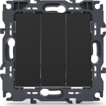 Aca Prime Χωνευτός Διακόπτης Τοίχου για Έλεγχο Φωτισμού χωρίς Πλαίσιο και Τρία Πλήκτρα Ανθρακί Aca Prime Χωνευτός Διακόπτης Τοίχου για Έλεγχο Φωτισμού χωρίς Πλαίσιο και Τρία Πλήκτρα Ανθρακί