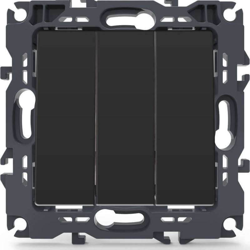 Aca Prime Χωνευτός Διακόπτης Τοίχου για Έλεγχο Φωτισμού χωρίς Πλαίσιο και Τρία Πλήκτρα Ανθρακί Aca Prime Χωνευτός Διακόπτης Τοίχου για Έλεγχο Φωτισμού χωρίς Πλαίσιο και Τρία Πλήκτρα Ανθρακί