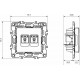 Aca Prime Διπλή Πρίζα Δικτύου RJ45 χωρίς Πλαίσιο Τύπου Cat6 σε Ασημί Χρώμα 1000113303