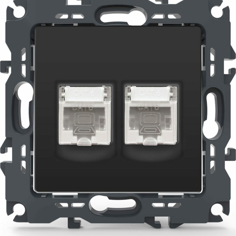 Aca Prime Διπλή Πρίζα Δικτύου RJ45 χωρίς Πλαίσιο Τύπου Cat6 σε Ανθρακί Χρώμα 1000113304 Aca Prime Διπλή Πρίζα Δικτύου RJ45 χωρίς Πλαίσιο Τύπου Cat6 σε Ανθρακί Χρώμα 1000113304