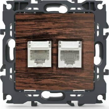 Aca Prime Μονή Πρίζα Δικτύου και Τηλεφώνου RJ45/RJ11 χωρίς Πλαίσιο Τύπου Cat6 σε Καφέ Χρώμα  Aca Prime Μονή Πρίζα Δικτύου και Τηλεφώνου RJ45/RJ11 χωρίς Πλαίσιο Τύπου Cat6 σε Καφέ Χρώμα