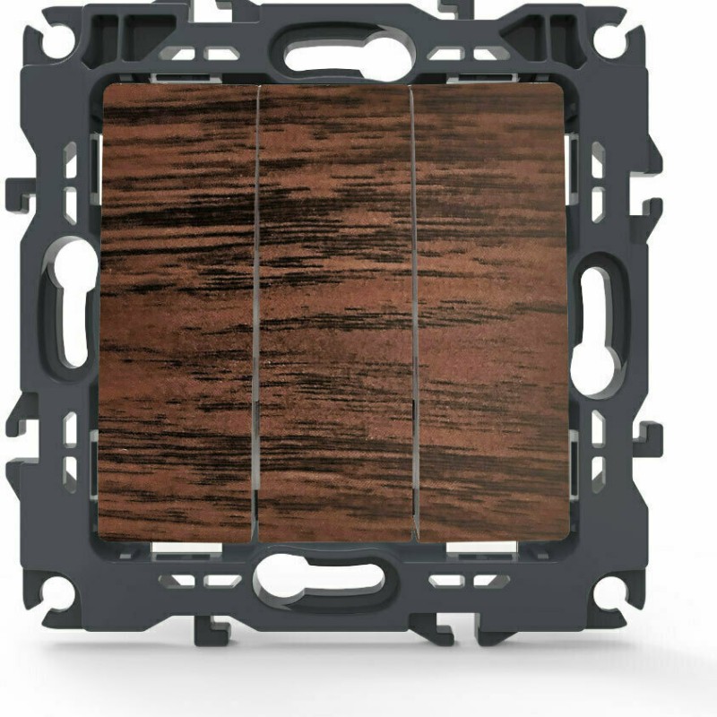 Aca Prime Χωνευτός Διακόπτης Τοίχου για Έλεγχο Φωτισμού χωρίς Πλαίσιο και Τρία Πλήκτρα Καφέ Aca Prime Χωνευτός Διακόπτης Τοίχου για Έλεγχο Φωτισμού χωρίς Πλαίσιο και Τρία Πλήκτρα Καφέ