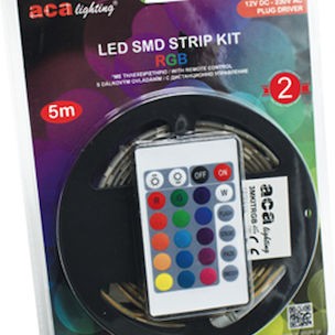 Aca Αδιάβροχη Ταινία LED Τροφοδοσίας 12V RGB Μήκους 5m Σετ με Τηλεχειριστήριο και Τροφοδοτικό 5MKITRGB Aca Αδιάβροχη Ταινία LED Τροφοδοσίας 12V RGB Μήκους 5m Σετ με Τηλεχειριστήριο και Τροφοδοτικό 5MKITRGB