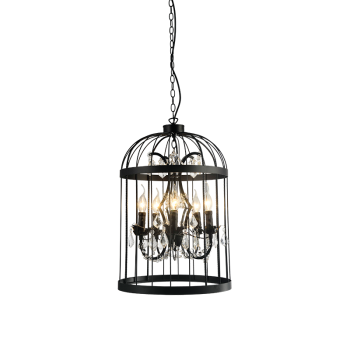 ΚΡΕΜΑΣΤΟ Φ/Σ 5ΧΕ14 ΜΕΤΑΛΛΙΚΟ ΜΑΥΡΟ+ΚΡΥΣΤΑΛΛΑ Φ40XH150CM