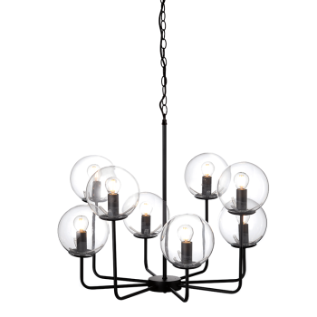 ΚΡΕΜΑΣΤΟ Φ/Σ 8ΧΕ14 ΔΙΑΦΑΝΟ ΓΥΑΛΙ+ΜΕΤΑΛΛΟ ΜΑΥΡΟ Φ65ΧΗ120CM