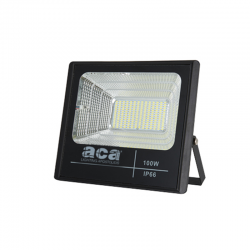 Aca Στεγανός Ηλιακός Προβολέας LED 100W Ψυχρό Λευκό 6000K με Τηλεχειριστήριο IP66