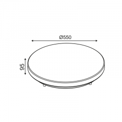 LED ΕΠΙΤ.Φ/Σ 60W ARTEMIS ΛΕΥΚΟ ΑΚΡΥΛΙΚΟ 4000K 4300LM 230V Φ55ΧΗ9,5CM