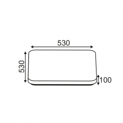 LED ΕΠΙΤ.Φ/Σ 60W IPATIA ΛΕΥΚΟ ΑΚΡΥΛΙΚ 4000K 4300LM 230V 53X53XH10CM