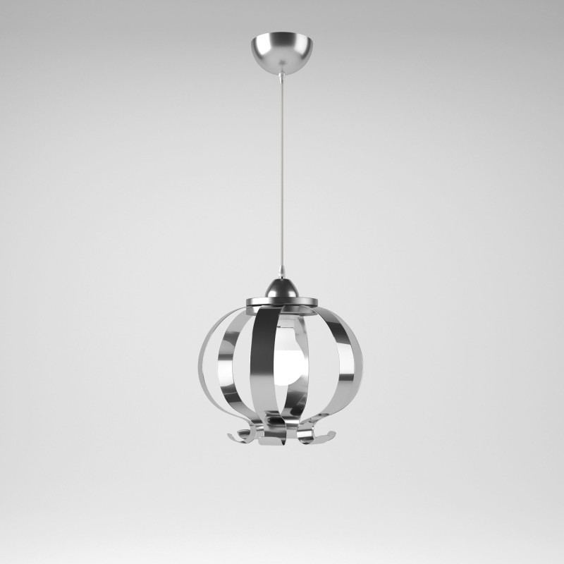 Φωτιστικό Κρεμαστό Genoa Μονόφωτο Μεταλλικό Χρώμιο Ε27 30x30x80cm Φωτιστικό Κρεμαστό Genoa Μονόφωτο Μεταλλικό Χρώμιο Ε27 30x30x80cm