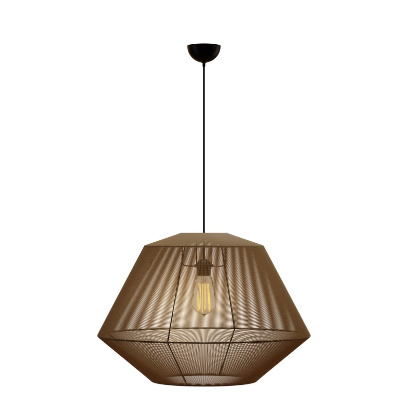 Κρεμαστό Μονόφωτο Φωτιστικό Καφέ 802 Ε27 Φ40x130cm Κρεμαστό Μονόφωτο Φωτιστικό Καφέ 802 Ε27 Φ40x130cm