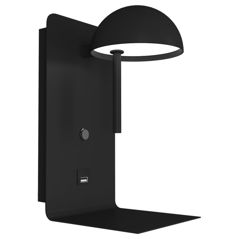 Φωτιστικό Τοίχου Led 3W 3000K Μαύρο 12x16.5x22.5cm Φωτιστικό Τοίχου Led 3W 3000K Μαύρο 12x16.5x22.5cm