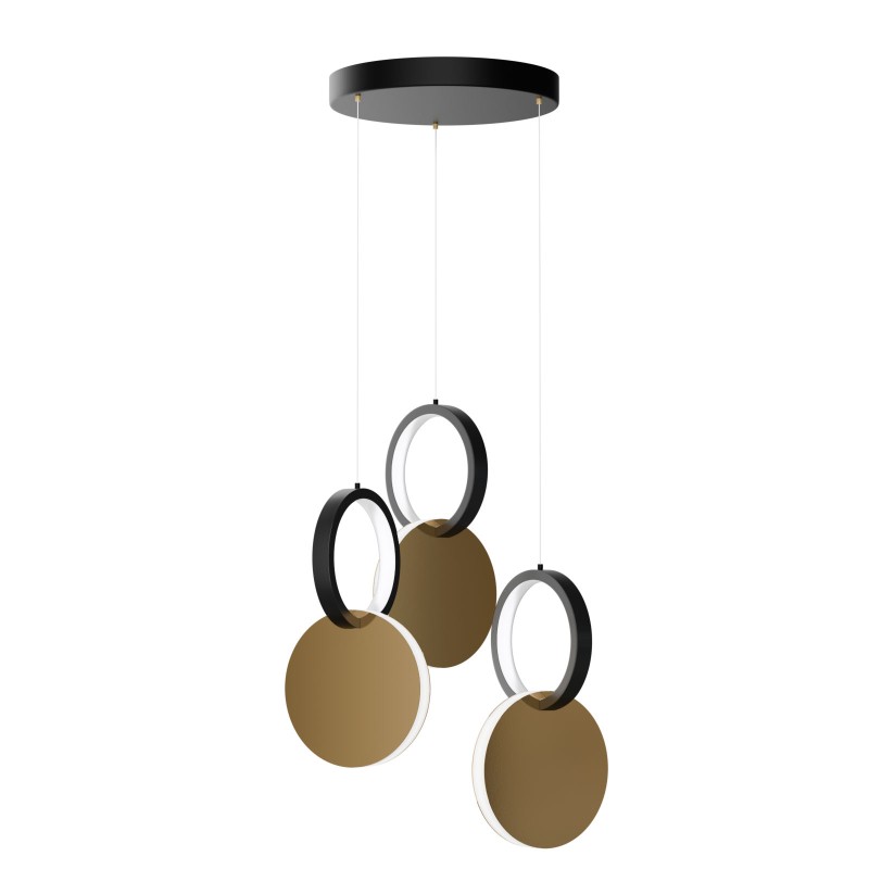 Φωτιστικό Κρεμαστό Symmetric 1E Led 45W Χρυσό-Μαύρο Φ25x120cm Φωτιστικό Κρεμαστό Symmetric 1E Led 45W Χρυσό-Μαύρο Φ25x120cm